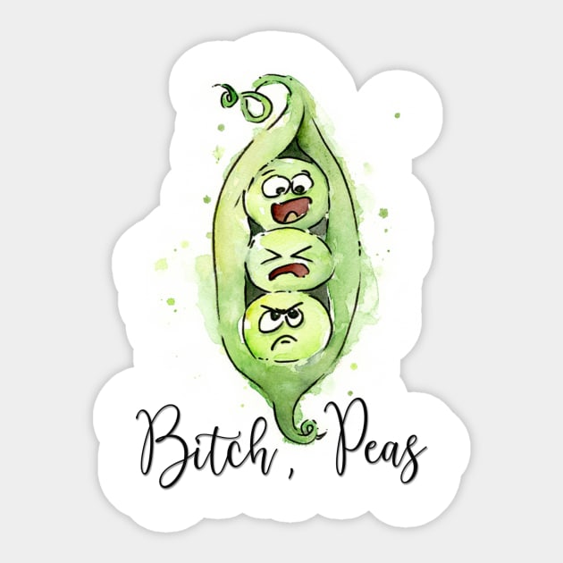 Bitch Peas Sticker by DANPUBLIC